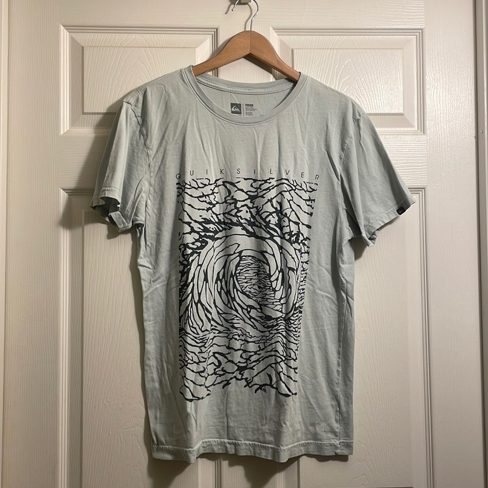 Quiksilver Unisex Light Seafoam Blue/Green T-Shirt Size M